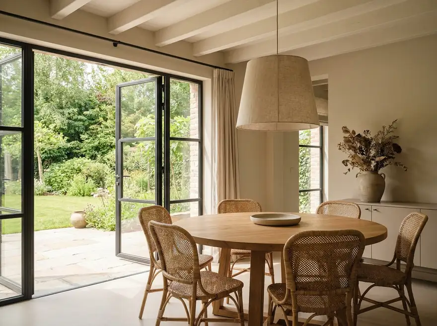 Dining room opening onto the garden